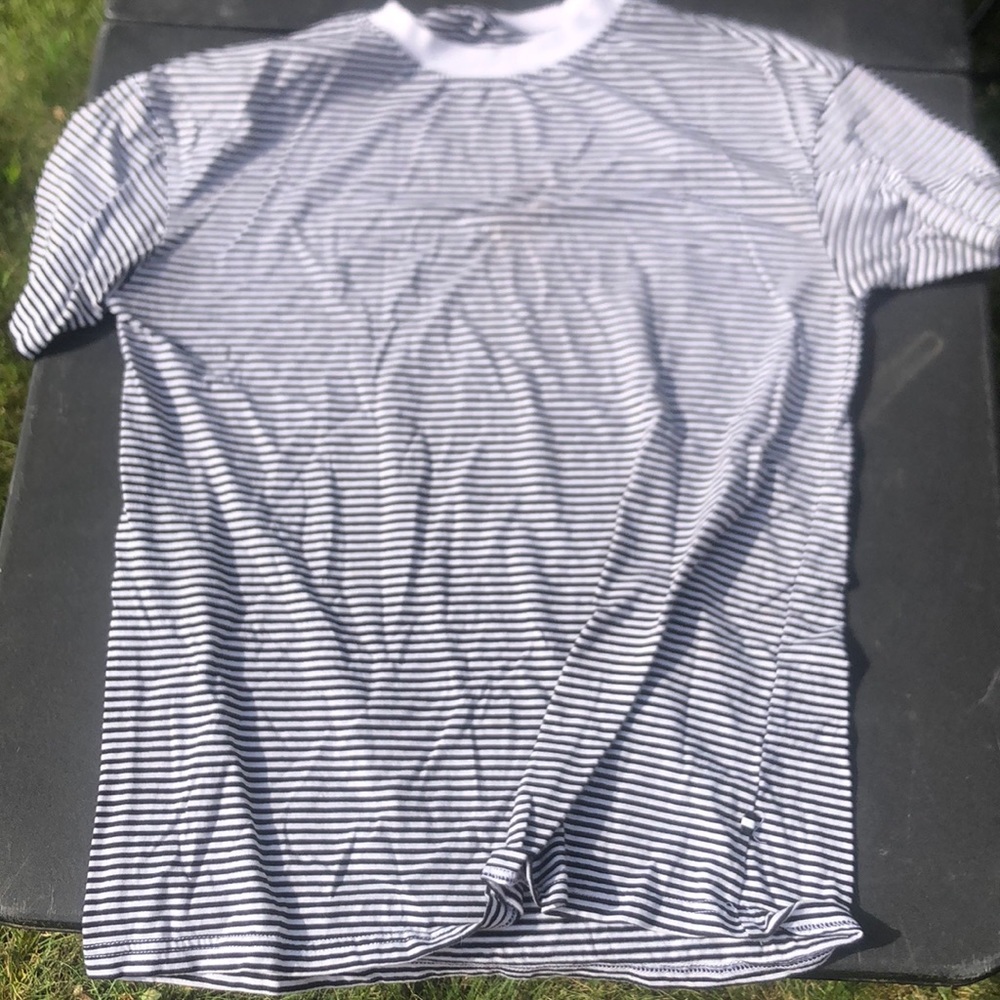 Black and white striped tshirt